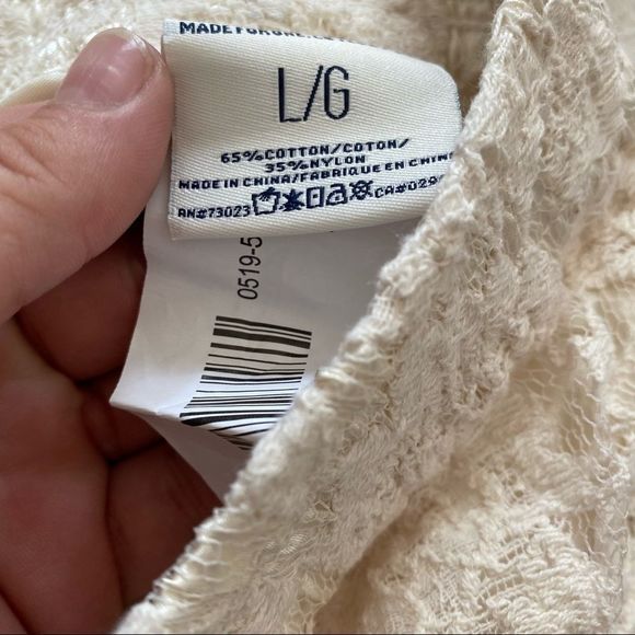 Boho lace with silk liner shorts cream size L VGUC - Picture 5 of 6